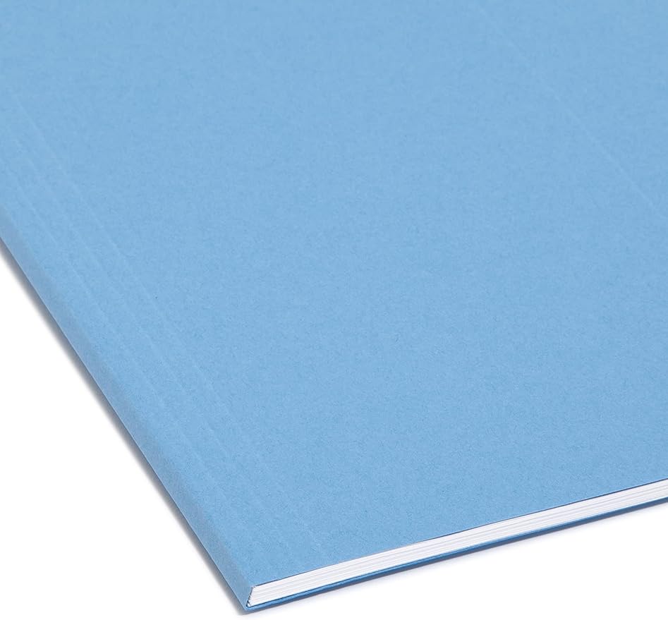 Smead Hanging File Folder with Tab, 1/5-Cut Adjustable Tab, Legal Size, Blue, 25 per Box (64160)