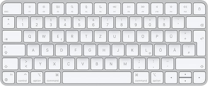 Apple Magic Keyboard: Wireless, Bluetooth, Rechargeable. Works with Mac, iPad, or iPhone; German - White