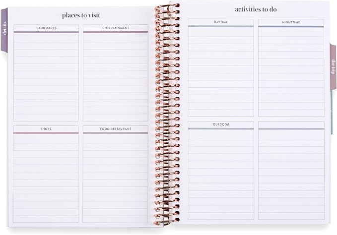 Erin Condren A5 Travel Journal Vacation Planner