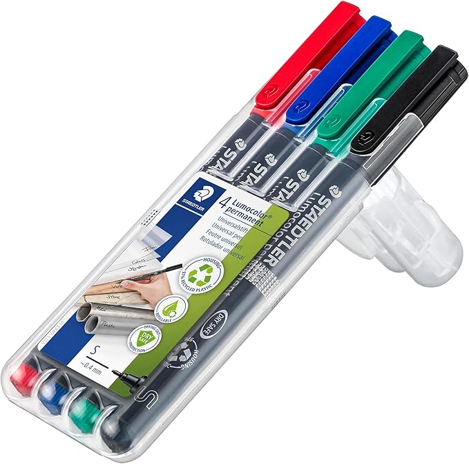 Staedtler Permanent Markers (STD313WP4A6), Pack of 4 pens