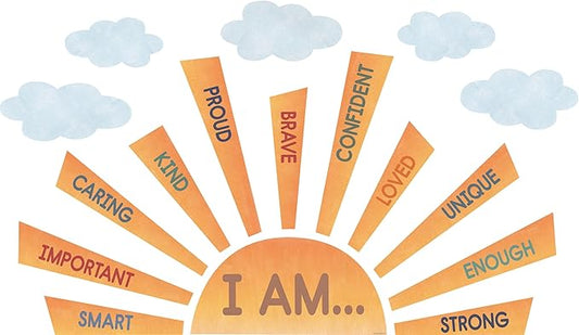 Teacher Created Resources Moving Mountains Road Trip Sun Positive Affirmations Bulletin Board (TCR9223)