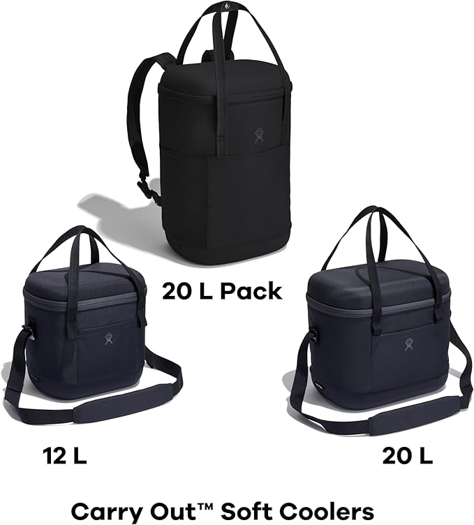 Hydro Flask Cooler Bag - Insulated Portable Soft Cooler - 20 L Capacity in Cascade and Surf Blue
