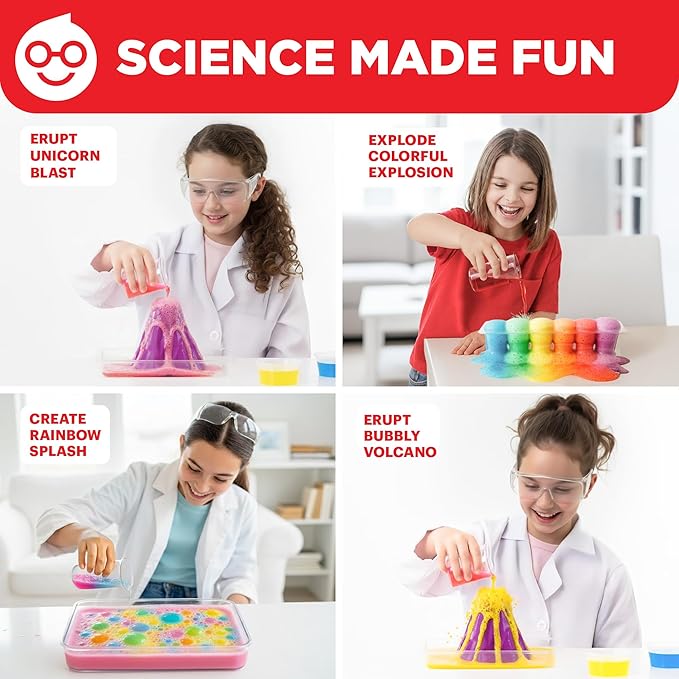Doctor Jupiter Explosive Science Kit for Girls Ages 8-10-12-14 | Birthday Gift Ideas for 8,9,10+ Year Olds | Chemistry Set, STEM Toy Kit with 10 Experiments | Learning & Educational Projects
