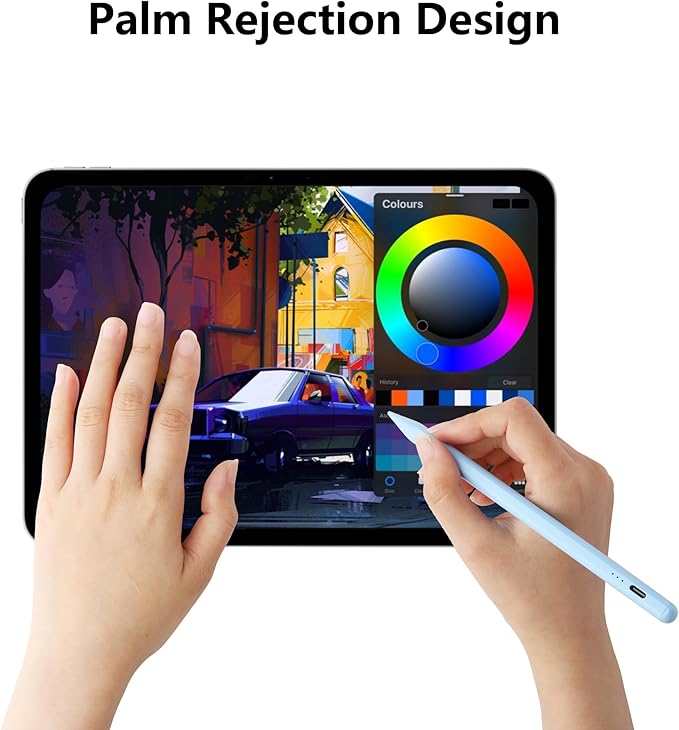 Stylus Pen for iPad A16 11th 10th 9th 8th 7th 6th Generation, iPad Pro 12.9 11 13 inch M4, iPad Air M3 M2 5th 4th 3rd Gen, iPad mini A17 Pro 7 6 5, for Apple Pencil Pro 1st 2nd Gen Alternative (Blue)