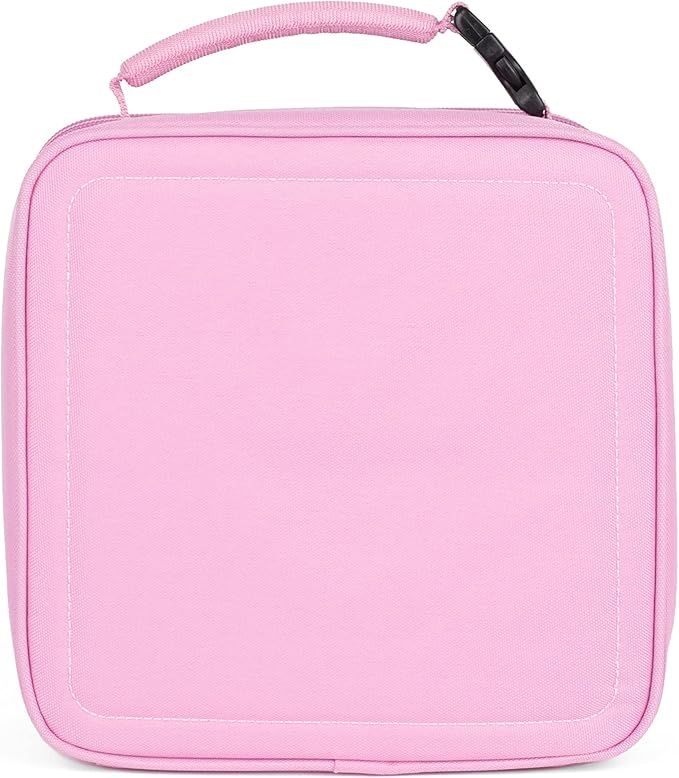 LEGO Lunch Bag, Durable and Insulated, with Mesh Pouch and Zip Compartment, Perfect for On-the-Go Meals, Light Pink