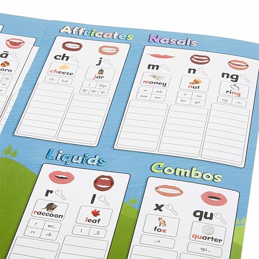 Really Good Phonics Individual Sound Wall Folders - Set of 24 - Learning Supplies, Homeschool & Classroom Must Haves