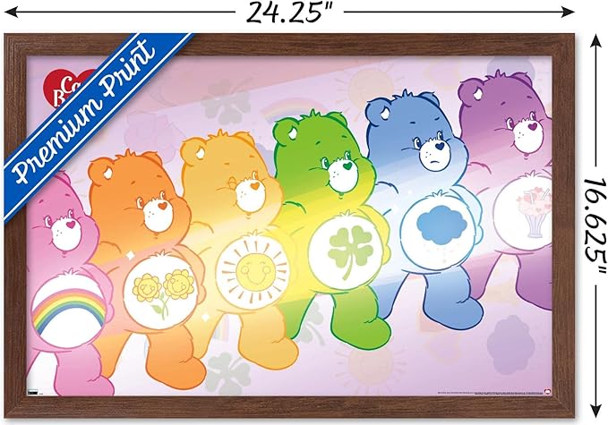 Care Bears - Care Bear Stare Wall Poster, 22.4L" x 14.7W", Mahogany Framed Version