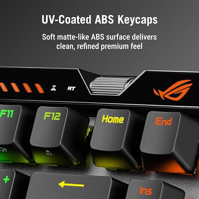 ASUS ROG Falchion Ace 75 HE Wired Analog/Hall Effect Gaming Keyboard – 75% TKL, USB, Hot Swappable HFX V2 Magnetic Switch, Rapid Trigger, 8KHz Polling, ABS Keycap, Carry Case, Web-based Config - Black