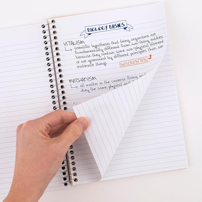 Five Star Spiral Notebook, 5 Subject, College Ruled Paper, 6" x 9-1/2", 150 Sheets, Selected Colors Will Vary, 6 Pack (840030A)
