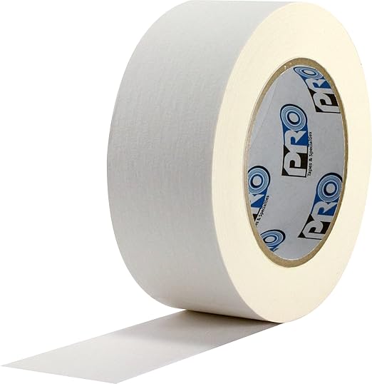 ProTapes Colored Crepe Paper Masking Tape, 60 yds Length x 2" Width, White (Pack of 1)