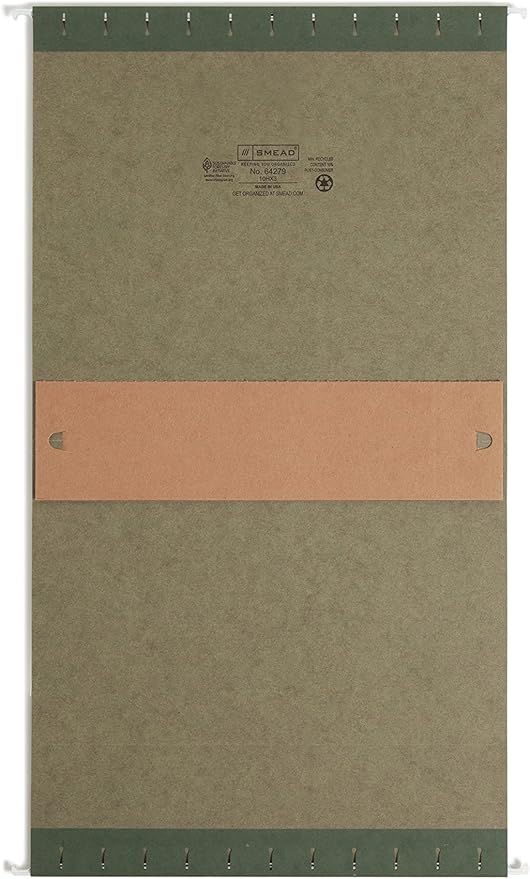 Smead Supplies Extra Capacity Hanging File Folders, 25 Reinforced Hang Folders, Heavy Duty 3 Inch Expansion, Designed for Bulky Files and Charts, Letter Size, Standard Green, 25 Pack (64279)