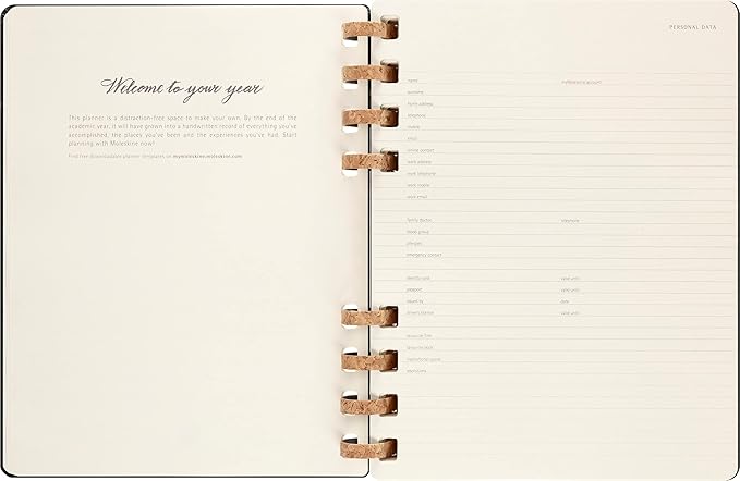 Moleskine 2024 Spiral Academic Planner, 12M, Extra Large, Black, Hard Cover (7.5 x 10)