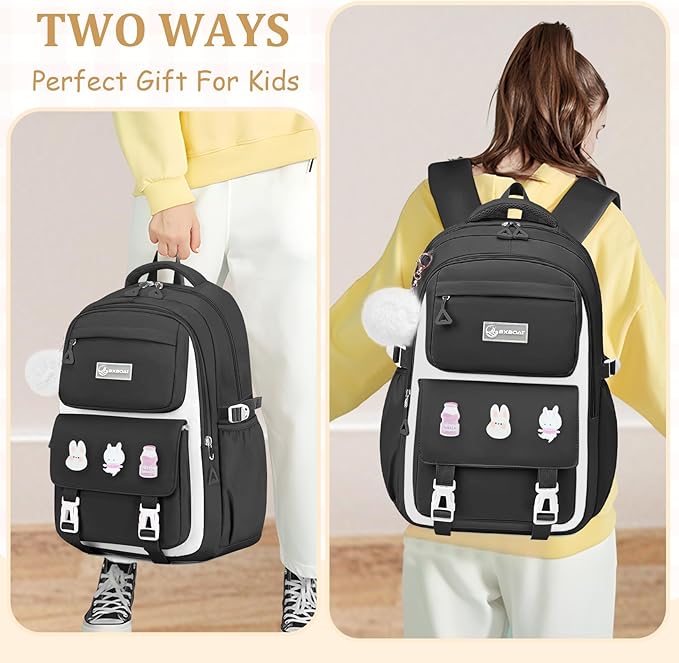Kids Backpacks for Girls - Cute Girls Backpack for Elementary, Middle and High School Students - 18" School Bookbag