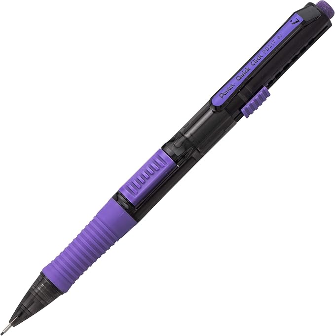 Pentel Quick Click Pop Mechanical Pencil, (0.7mm), Medium, 2 Eraser Refills, Pack of 4 (PD217ALEBP4)