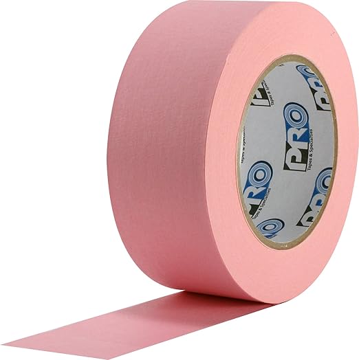 ProTapes Colored Crepe Paper Masking Tape, 60 yds Length x 2" Width, Pink (Pack of 1)