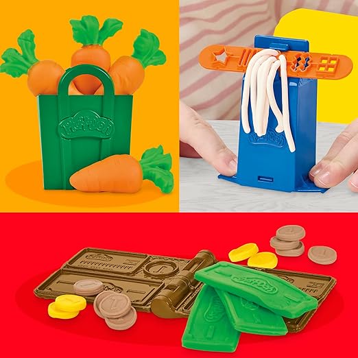 Play-Doh Cash Register Toy, 23 Play Food Accessories, Kids Arts & Crafts 3+ (Amazon Exclusive)