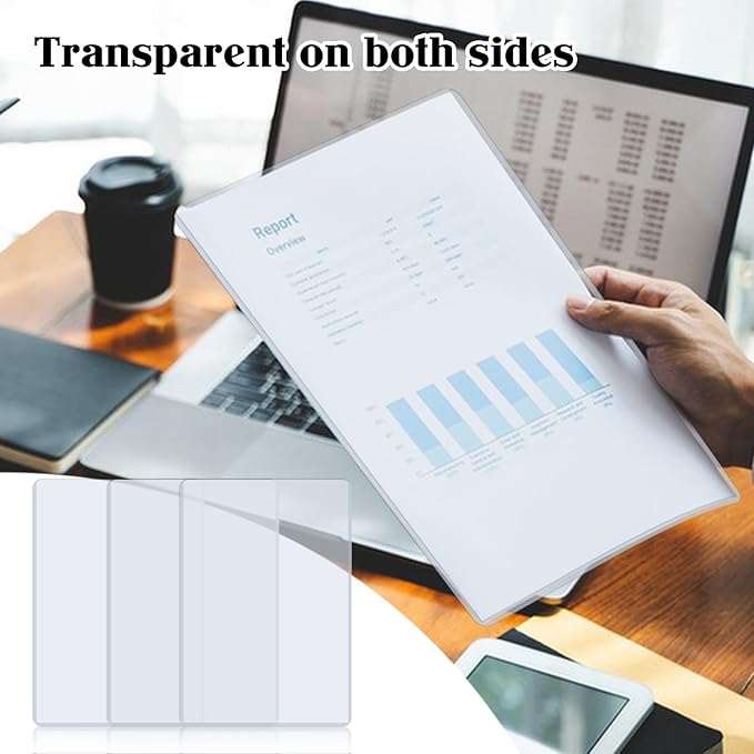 25 Pack 8.5" x 11" Hard Sheet Protectors, Rigid Print Protectors, Clear Waterproof Protectors, Paper Sleeves Photo Plastic Sleeves Hard Plastic Document Holder, Birth Certificate