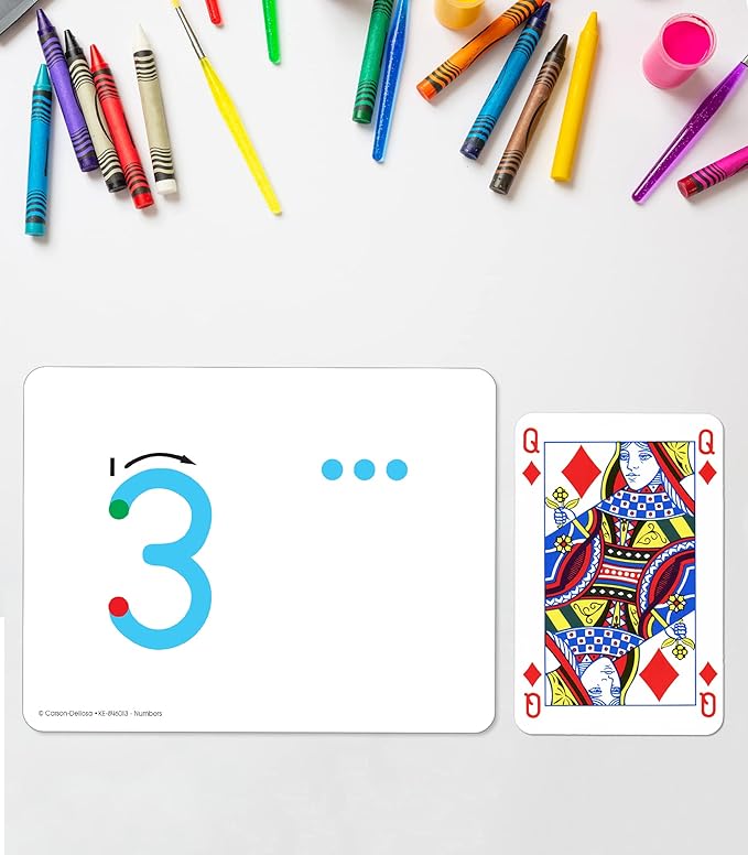 Key Education Textured Touch and Trace Math Flash Cards, Numbers 0 Through 30 Tracing Pad Flashcards for Toddlers, Preschool and Kindergarten Learning Activities