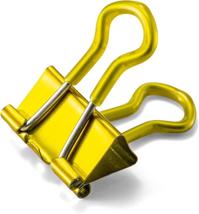 Officemate Easy Grip Binder Clips, Metallic, Small, Pack of 24