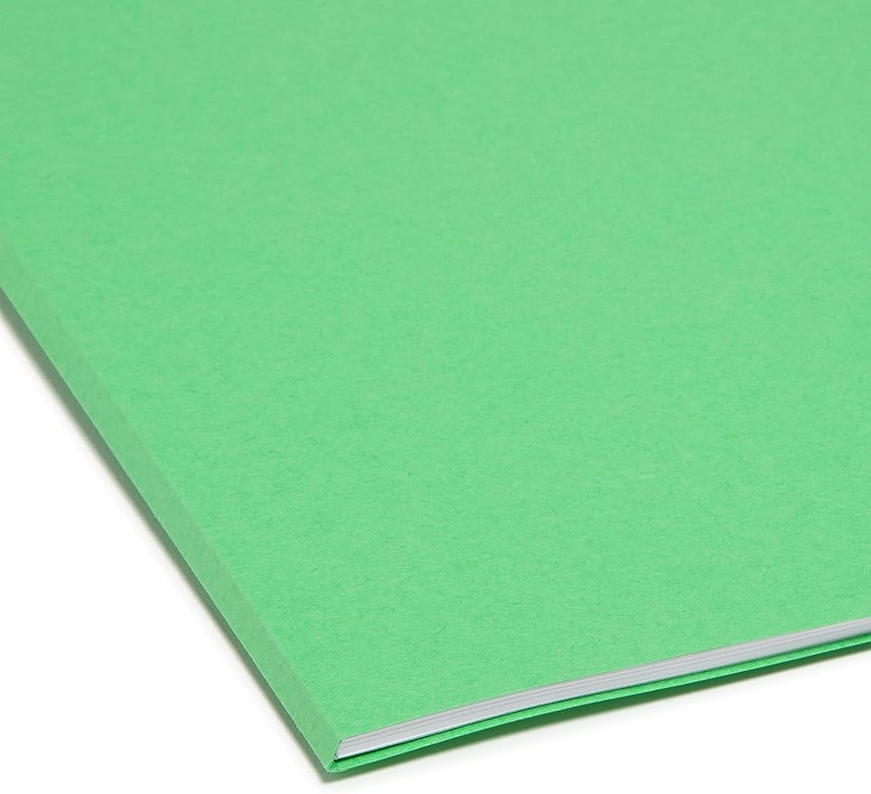 Smead Standard File Folders, 500 Count, Value Filing Products, Assorted Colors, Blue, Green, Red, and Yellow, 1/3-Cut Tabs, Letter Size (21126)