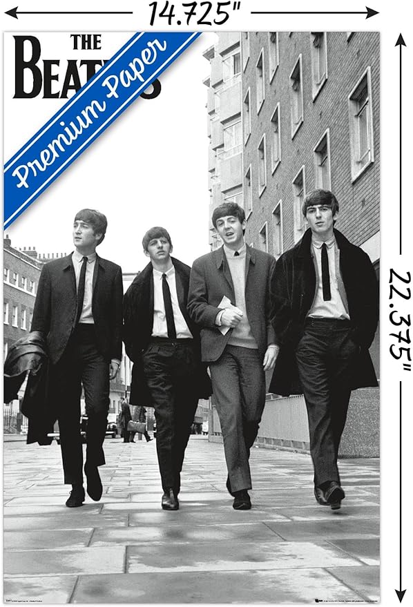 Trends International The Beatles - In London Wall Poster, 22.4L x 14.7W, Premium Poster & Mount Bundle