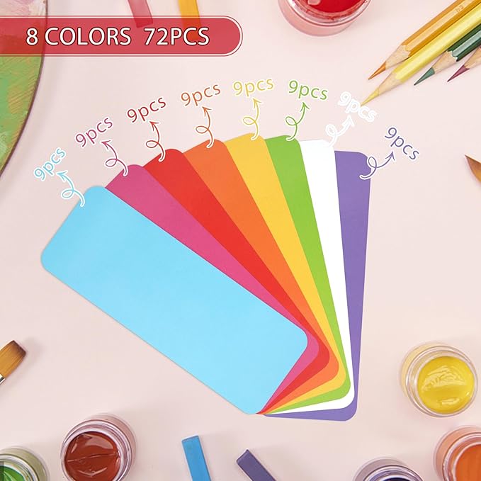 72 Pcs Dry Erase Magnetic Labels, 3.2 x 1.2 Reusable Writable Magnetic Name Tags Magnetic Label Stickers for Whiteboard, Refrigerator, Locker Classroom Office Home (8 Colors)