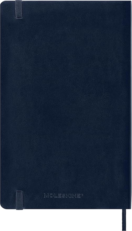 Moleskine Classic Notebook, Soft Cover, Large (5" x 8.25") Plain/Blank, Sapphire Blue, 192 pages