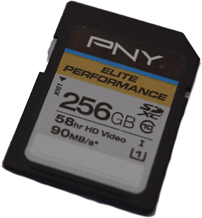 PNY Elite Performance 256GB High Speed SDXC Class 10 UHS-I, U3 Up to 95MB/sec Flash Card - P-SDX256U1H-GE
