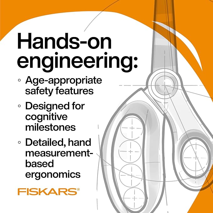 Fiskars 8" Teen Scissors for Teens Ages 15+, Scissors for School or Crafting, Back to School Supplies, Blue