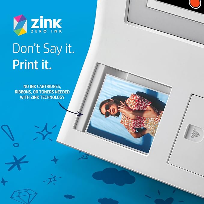 HP Sprocket 3.5 x 4.25” Zink Sticky-backed Photo Paper (20 Pack) Compatible with HP Sprocket 3x4 Photo Printer
