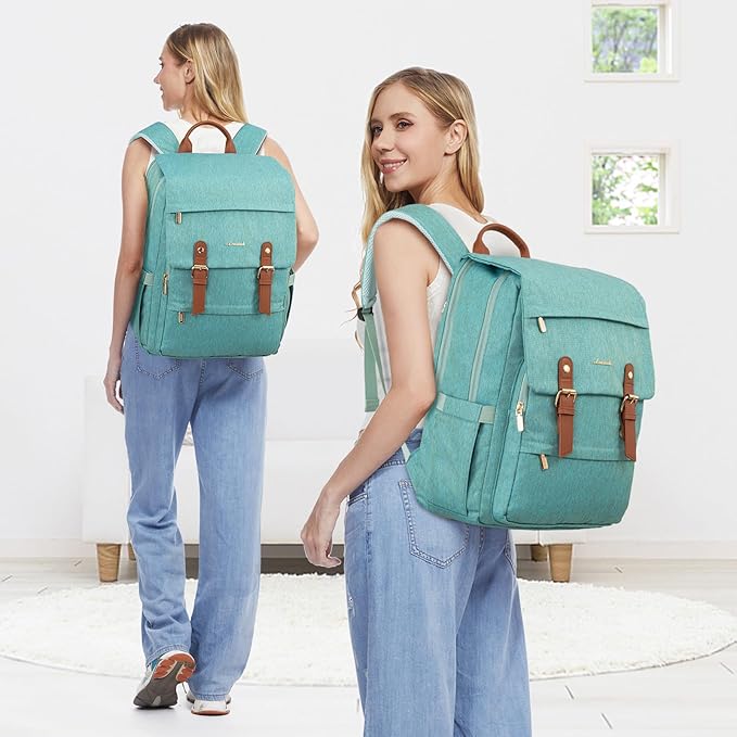 LOVEVOOK Travel Laptop Backpack Purse for Women Fashion Vintage Computer Backpack 15.6 Inch Large Teacher Nurse Backpack Casual Daypack for Business Work College