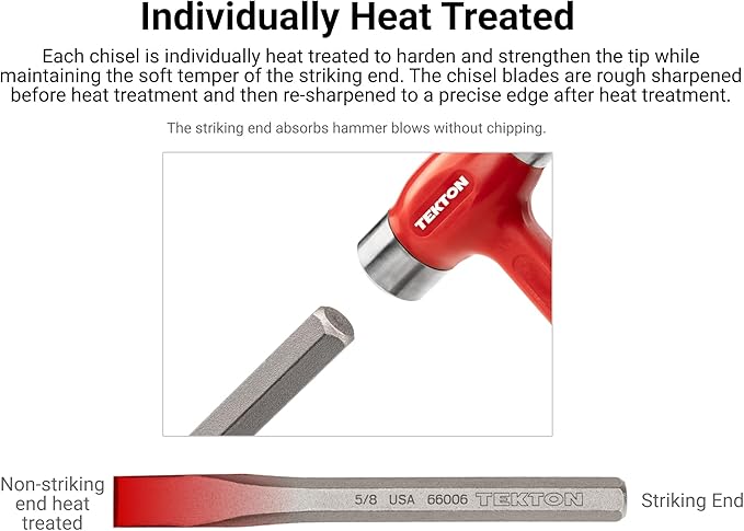 TEKTON Cold Chisel Set, 7-Piece (1/4-1 in.) | PNC91004 | Made in USA
