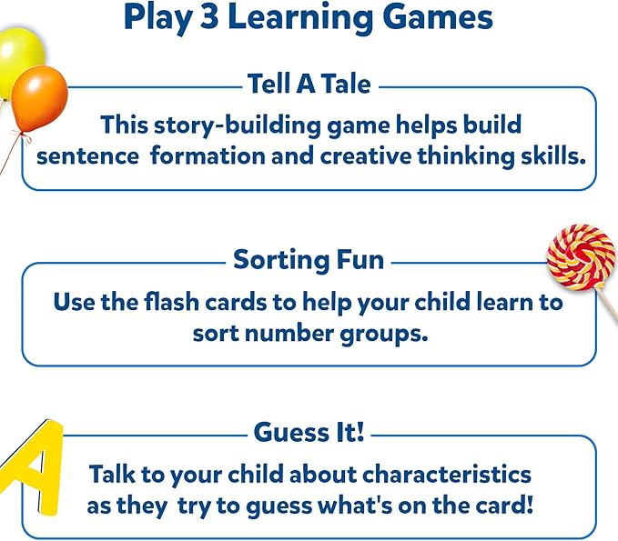 Skillmatics Thick Flash Cards for Toddlers - Letters, Numbers, Shapes & Colors, Easter Basket Stuffers, Montessori Toys, Preschool Learning Activities & Aids, Gift for Kids Ages 1, 2, 3, 4 Years