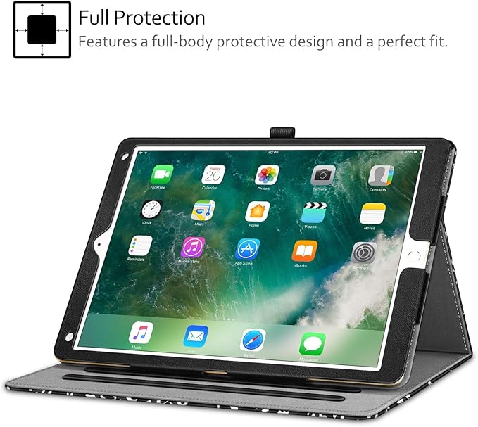 Fintie Multi-Angle Case, 2017/2015 iPad Pro 12.9 inch (Old Model) 1st & 2nd Gen Case - [Corner Protection] Folio Stand Cover with Pencil Holder & Pocket, Auto Wake/Sleep, Composition B