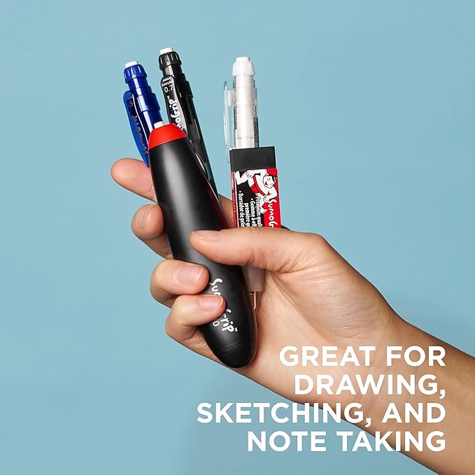 SAKURA SumoGrip Pencil with Comfort Grip - 0.7 mm Ergonomic Mechanical Pencil - Clear Gray - 3 Pack