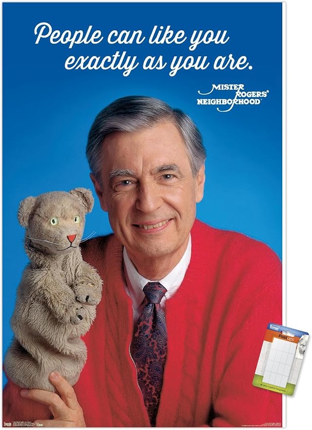 Trends International Mister Rogers - As You Are Wall Poster, 14.725" x 22.375", Premium Poster & Mount Bundle