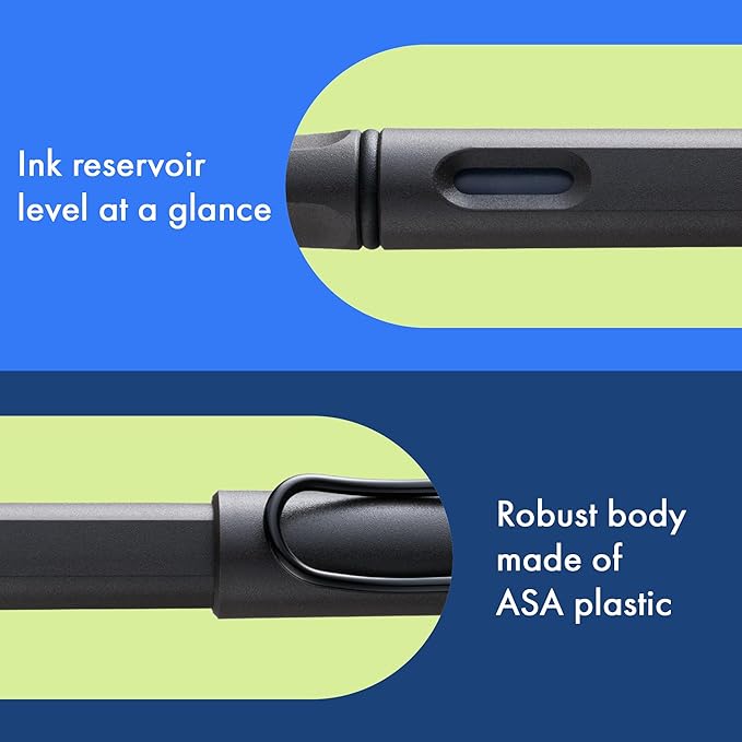 LAMY safari umbra - Fountain Pen with ergonomic grip & polished steel nib in size F - ideal for any Writing & Calligraphy - including LAMY T 10 blue cartridge - Right-Handed