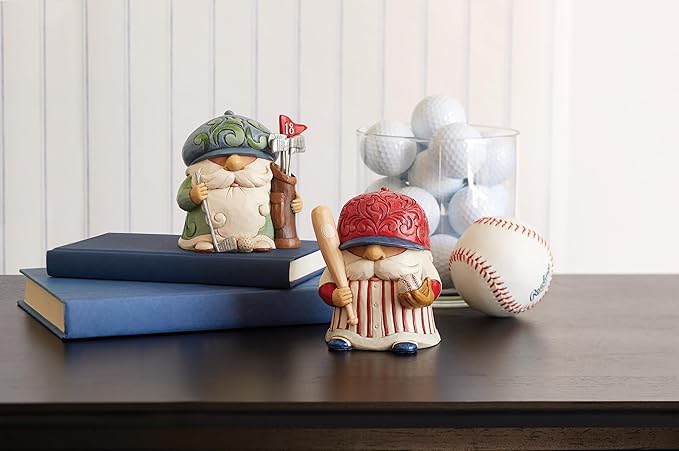 Enesco Jim Shore Heartwood Creek Athletes Golf Hole in One Gnome Mini Figurine- Resin Hand Painted Crafted Collectible Decorative Golfer Figurines Home Decor Sculpture Shelf Desk Statue Gift, 4 Inch
