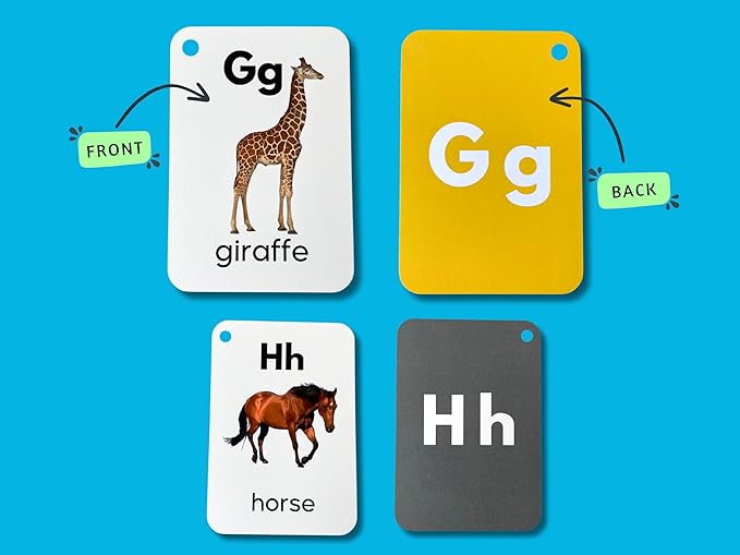 English Alphabets Flash Cards (Realistic Images)
