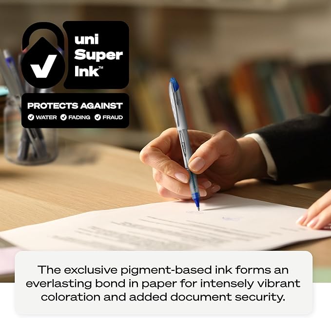 Uni-Ball 67180PP Vision Elite Rollerball Pens, Bold Point (0.8mm), Black, 4 Count (Pack of 2)