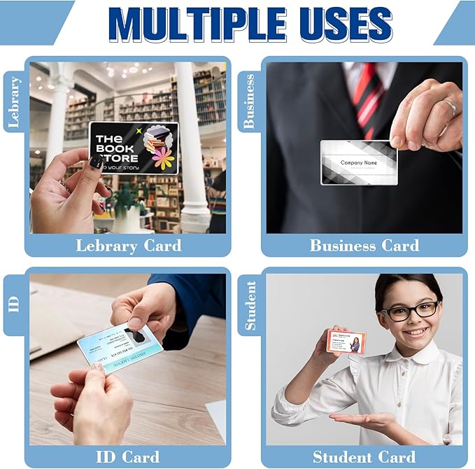 1000 Pack 5mil 2.3x3.7 Thermal Laminating Pouches Badge Laminate Pouches Clear Laminated Luggage Tags Printable Laminator Pouches for Business Permits Cards Hold 2x3.5 in Business Card