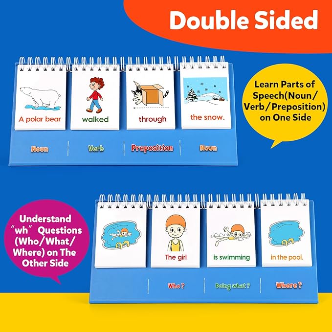 Aizweb Sentence Building for Kids,Speech Therapy Learn to Read for Preschool Kindergarten 1st 2nd Grade Classroom Must Haves,Phonics Reading Learning Games,Special Education for Homeschool Supplies