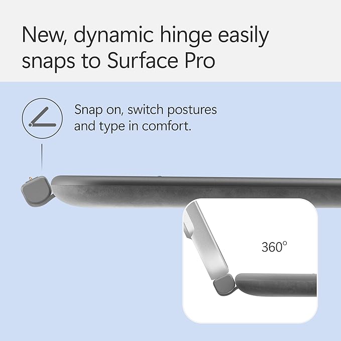 Microsoft Surface Pro Keyboard and Slim Pen 2 Bundle for Surface Pro 12" Device, Alcantara Material, Slate