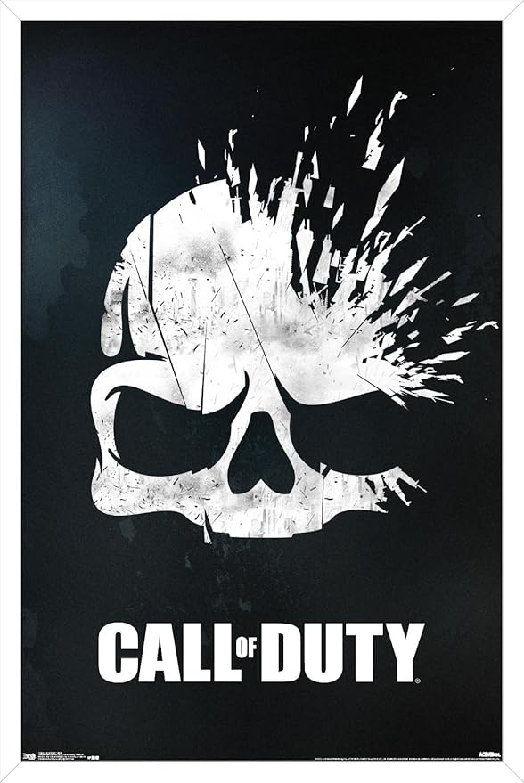 Trends International Call of Duty - Skull Wall Poster, 14.725" x 22.375", White Framed Version