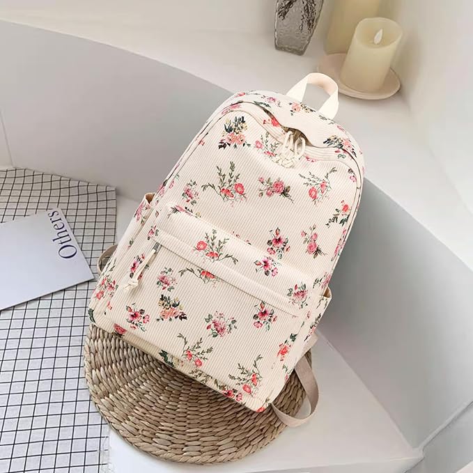Bluboon School Backpack Set Girls Womens Laptop Bookbag Casual Daypack Fits 15 inch Laptop with Lunch Tote Bag and Pencil Bag
