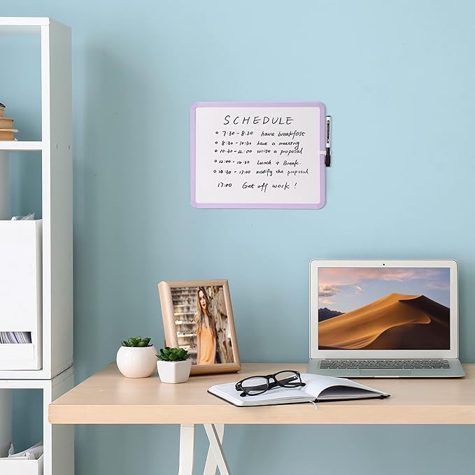 Mr. Pen- Dry Erase Board, 14” x 11” with a Black Dry Erase Marker, Small Mini White Board for Students