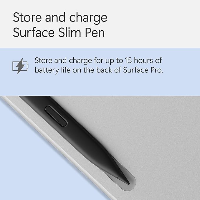Microsoft Surface Pro Keyboard and Slim Pen 2 Bundle for Surface Pro 12" Device, Alcantara Material, Slate