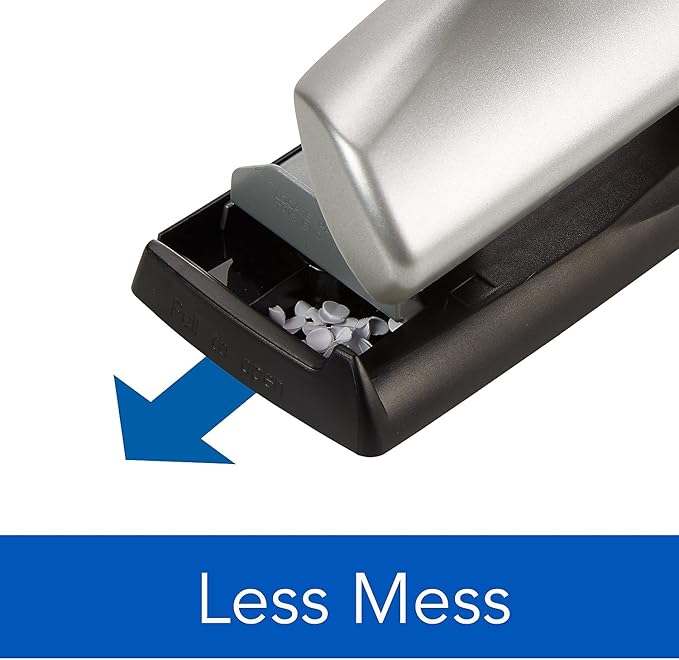 Swingline 74026 12-Sheet LightTouch Desktop Two-to-Three-Hole Punch, 9/32-Inch Holes, Black/Silver