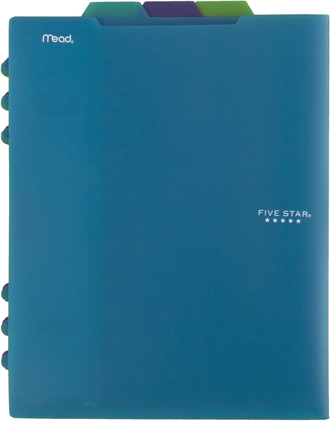 Five Star Pocket Dividers, Tabbed, Fits 3 Ring Binder, Colors Will Vary, 3 Pack (81212)
