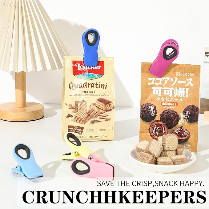 Chip Clips Bread Clips Bag Clips Magnetic Clips Chip Clip Chip Clips Bag Clips Food Clips Clips for Food Packages Chip Bag Clip (10pcs Rose red)